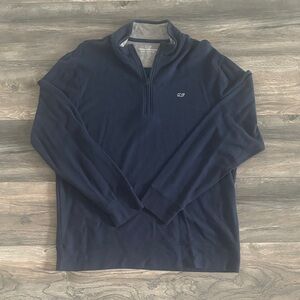 Vineyard Vines Men's Navy Half-Zip Pullover Sweater